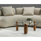 Mesa de Centro Pill Glass - Consultar Valor