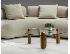 Mesa de Centro Pill Glass - Consultar Valor