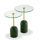 Mesa Lateral Pill Glass Mini - Consultar Valor