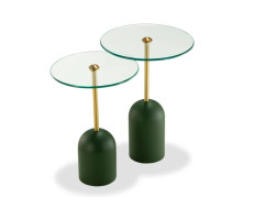 Mesa Lateral Pill Glass Mini - Consultar Valor