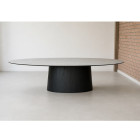 Mesa de Jantar Georgia Oval|Ebanizada|Pronta Entrega