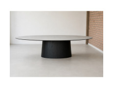 Mesa de Jantar Georgia Oval|Ebanizada|Pronta Entrega